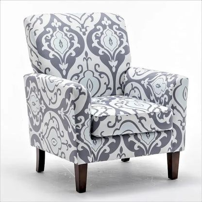 Fauteuil d'appoint moderne avec structure en bois de bouleau et revêtement en microfibre