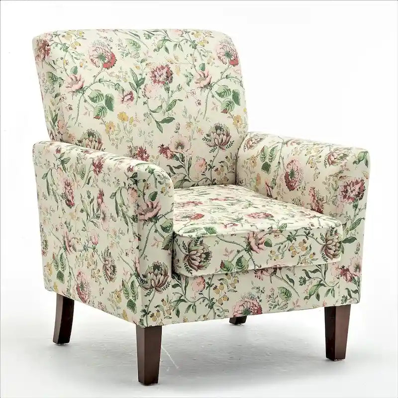 Fauteuil d'appoint moderne avec structure en bois de bouleau et revêtement en microfibre