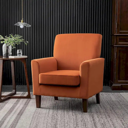 Fauteuil d'appoint moderne avec structure en bois de bouleau et revêtement en microfibre