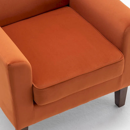 Fauteuil d'appoint moderne avec structure en bois de bouleau et revêtement en microfibre
