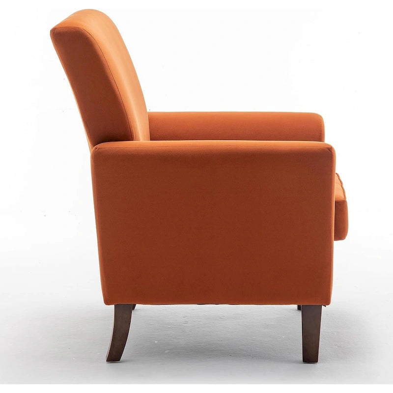 Fauteuil d'appoint moderne avec structure en bois de bouleau et revêtement en microfibre