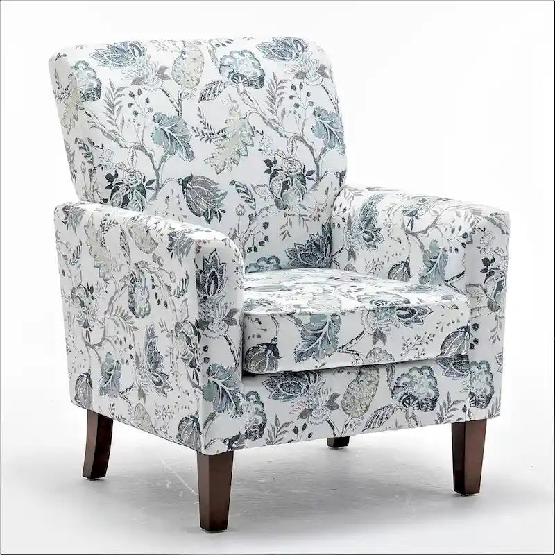 Fauteuil d'appoint moderne avec structure en bois de bouleau et revêtement en microfibre