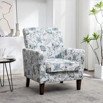 Fauteuil d'appoint moderne avec structure en bois de bouleau et revêtement en microfibre
