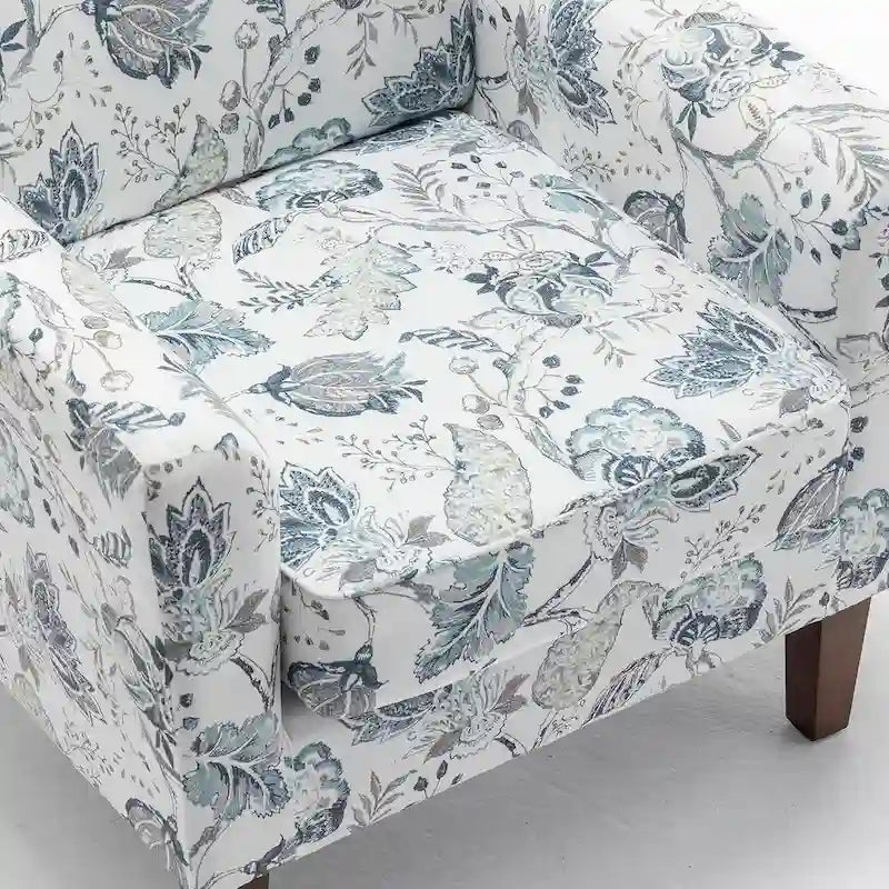 Fauteuil d'appoint moderne avec structure en bois de bouleau et revêtement en microfibre