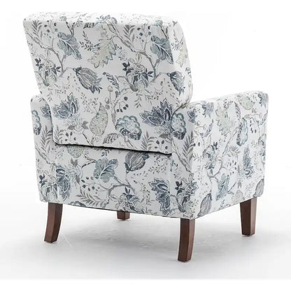 Fauteuil d'appoint moderne avec structure en bois de bouleau et revêtement en microfibre