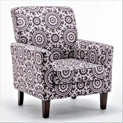 Fauteuil d'appoint moderne avec structure en bois de bouleau et revêtement en microfibre