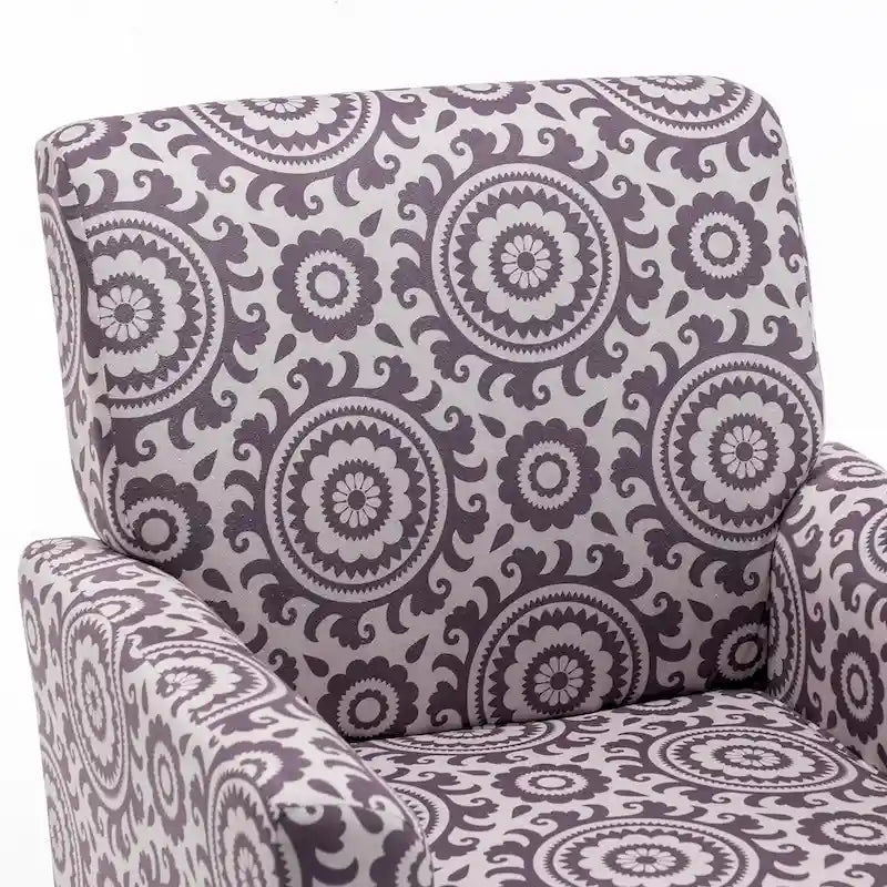 Fauteuil d'appoint moderne avec structure en bois de bouleau et revêtement en microfibre