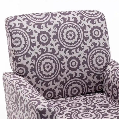 Fauteuil d'appoint moderne avec structure en bois de bouleau et revêtement en microfibre