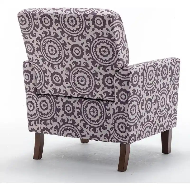 Fauteuil d'appoint moderne avec structure en bois de bouleau et revêtement en microfibre