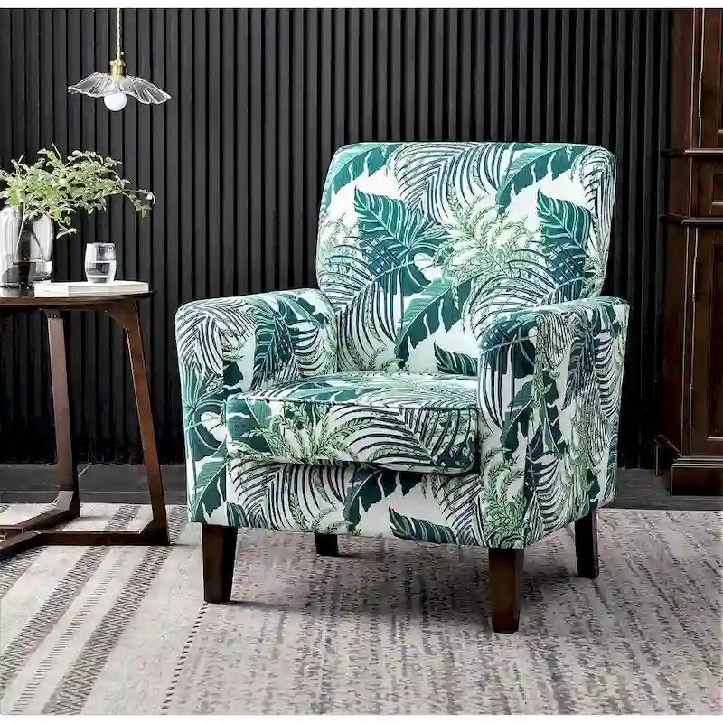 Fauteuil d'appoint moderne avec structure en bois de bouleau et revêtement en microfibre