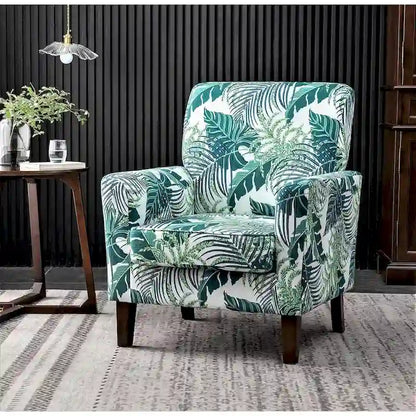 Fauteuil d'appoint moderne avec structure en bois de bouleau et revêtement en microfibre