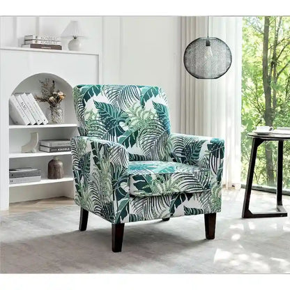 Fauteuil d'appoint moderne avec structure en bois de bouleau et revêtement en microfibre