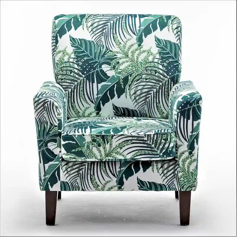 Fauteuil d'appoint moderne avec structure en bois de bouleau et revêtement en microfibre