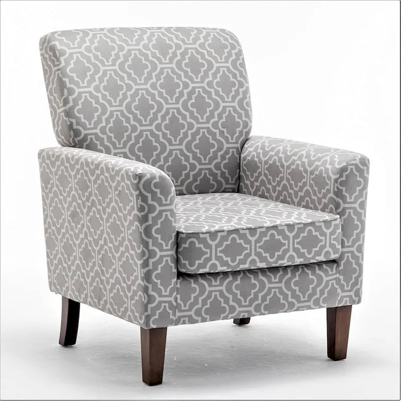 Fauteuil d'appoint moderne avec structure en bois de bouleau et revêtement en microfibre