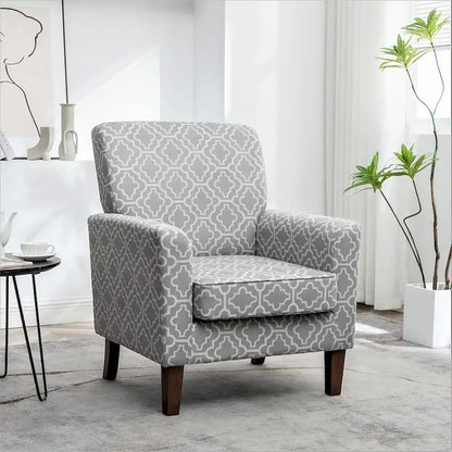 Fauteuil d'appoint moderne avec structure en bois de bouleau et revêtement en microfibre