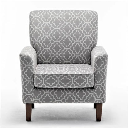 Fauteuil d'appoint moderne avec structure en bois de bouleau et revêtement en microfibre