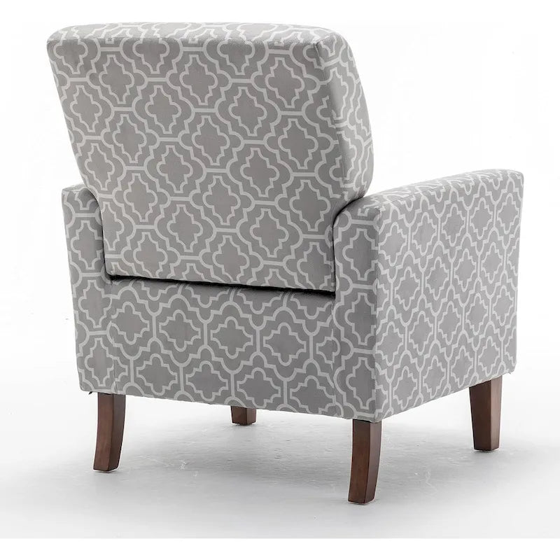 Fauteuil d'appoint moderne avec structure en bois de bouleau et revêtement en microfibre