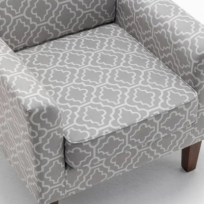 Fauteuil d'appoint moderne avec structure en bois de bouleau et revêtement en microfibre