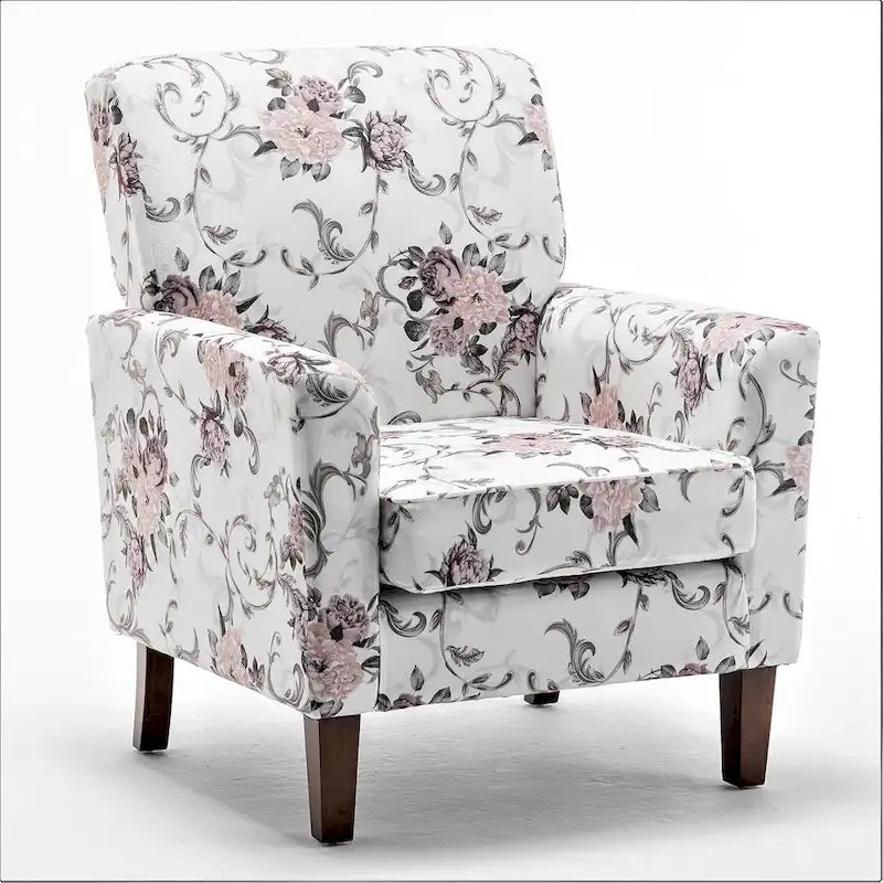 Fauteuil d'appoint moderne avec structure en bois de bouleau et revêtement en microfibre