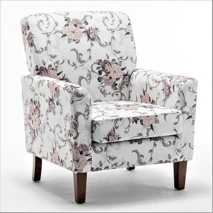 Fauteuil d'appoint moderne avec structure en bois de bouleau et revêtement en microfibre