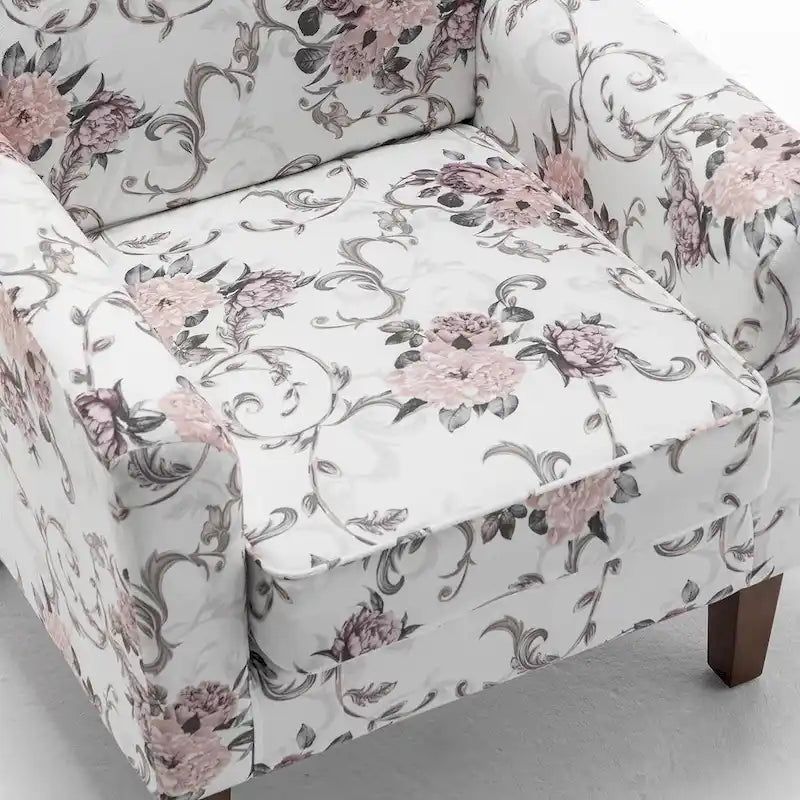Fauteuil d'appoint moderne avec structure en bois de bouleau et revêtement en microfibre