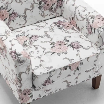 Fauteuil d'appoint moderne avec structure en bois de bouleau et revêtement en microfibre