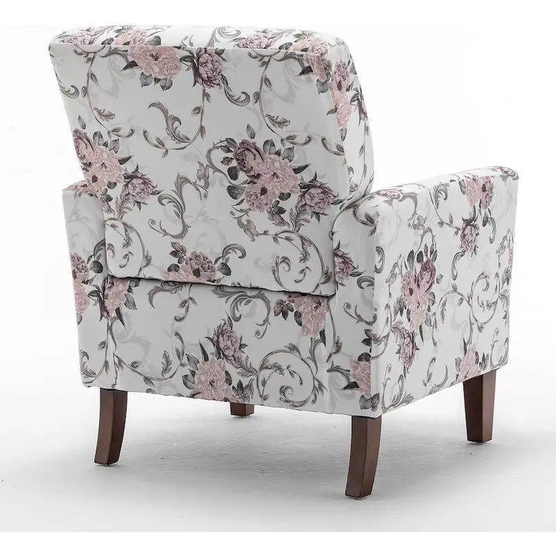 Fauteuil d'appoint moderne avec structure en bois de bouleau et revêtement en microfibre