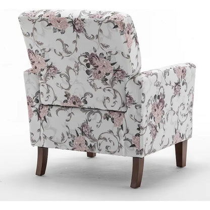 Fauteuil d'appoint moderne avec structure en bois de bouleau et revêtement en microfibre