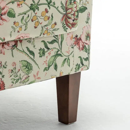 Fauteuil d'appoint moderne avec structure en bois de bouleau et revêtement en microfibre