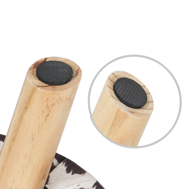 Tabouret ottoman en tissu vache Adeco