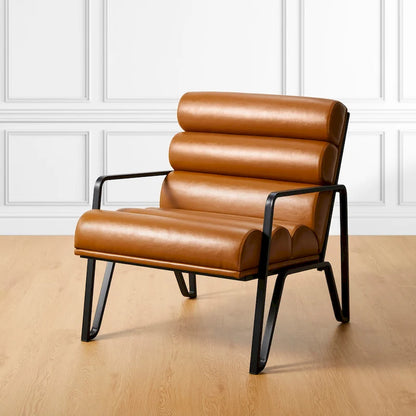 Fauteuil d'appoint moderne et confortable Glitzhome 26,75W en cuir PU avec structure en métal