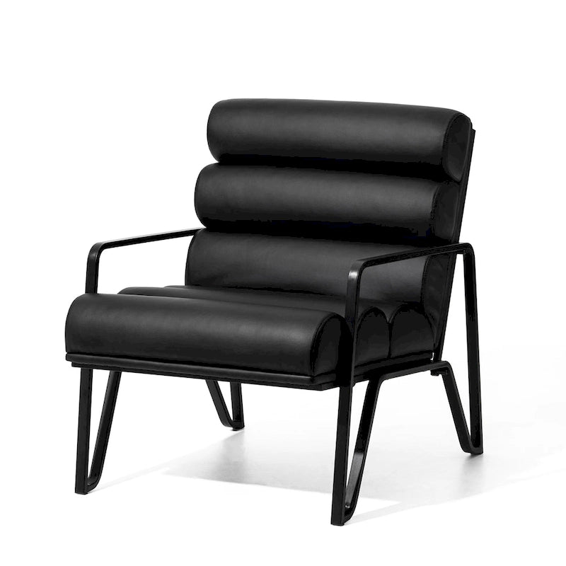 Fauteuil d'appoint moderne et confortable Glitzhome 26,75W en cuir PU avec structure en métal