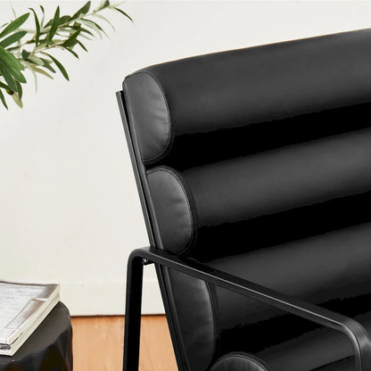 Fauteuil d'appoint moderne et confortable Glitzhome 26,75W en cuir PU avec structure en métal