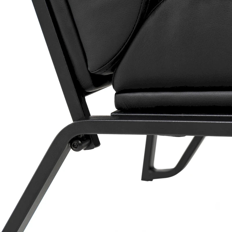 Fauteuil d'appoint moderne et confortable Glitzhome 26,75W en cuir PU avec structure en métal