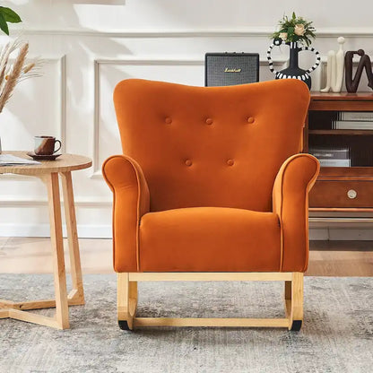 Fauteuil de salon à dossier haut et à bascule