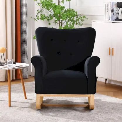 Fauteuil de salon à dossier haut et à bascule