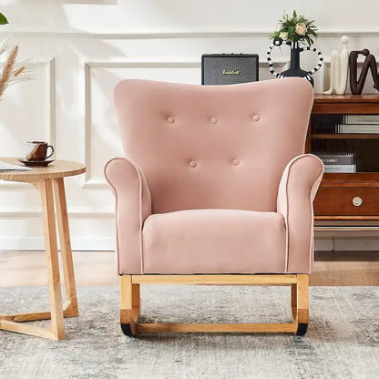 Fauteuil de salon à dossier haut et à bascule