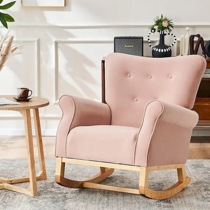 Fauteuil de salon à dossier haut et à bascule