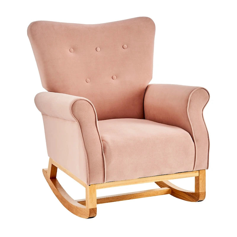 Fauteuil de salon à dossier haut et à bascule