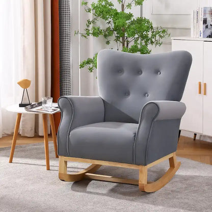 Fauteuil de salon à dossier haut et à bascule