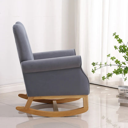 Fauteuil de salon à dossier haut et à bascule