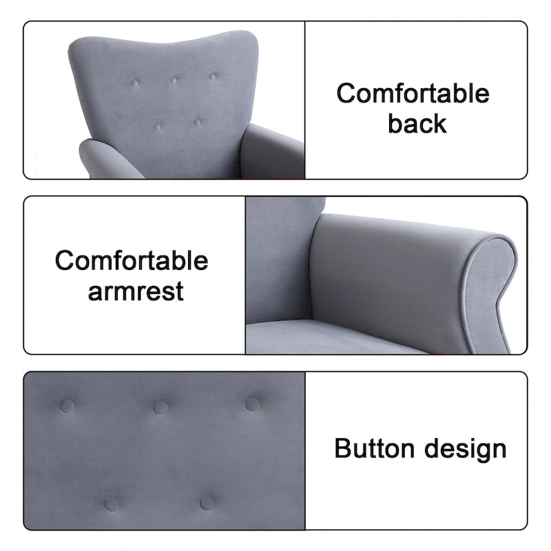 Fauteuil de salon à dossier haut et à bascule