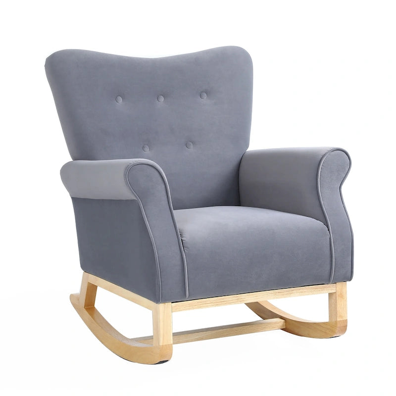 Fauteuil de salon à dossier haut et à bascule