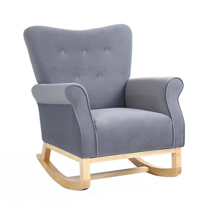 Fauteuil de salon à dossier haut et à bascule