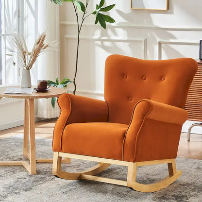 Fauteuil de salon à dossier haut et à bascule