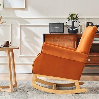 Fauteuil de salon à dossier haut et à bascule