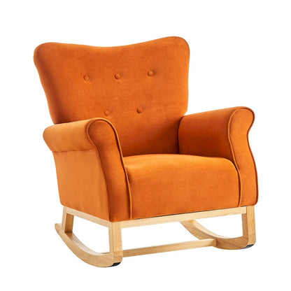 Fauteuil de salon à dossier haut et à bascule