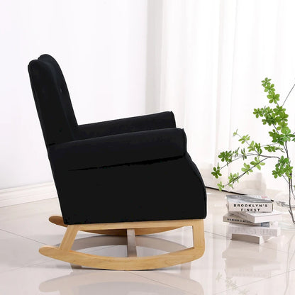 Fauteuil de salon à dossier haut et à bascule