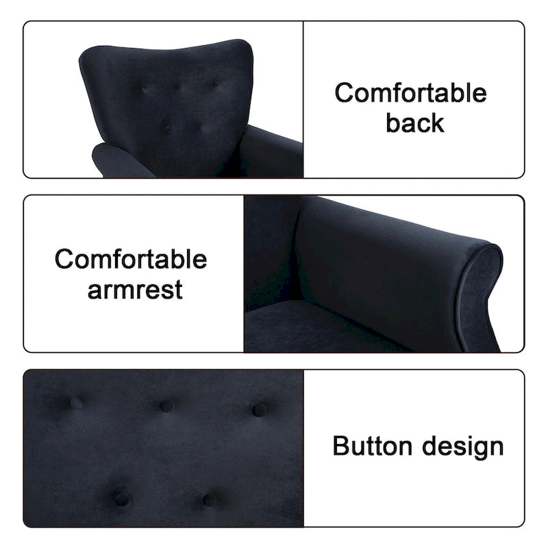 Fauteuil de salon à dossier haut et à bascule