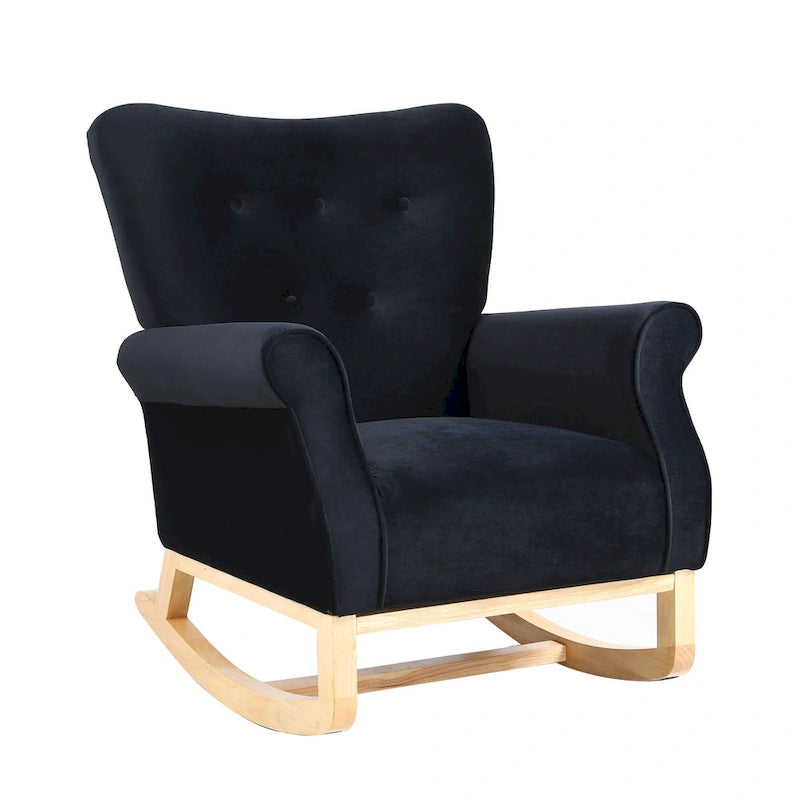 Fauteuil de salon à dossier haut et à bascule
